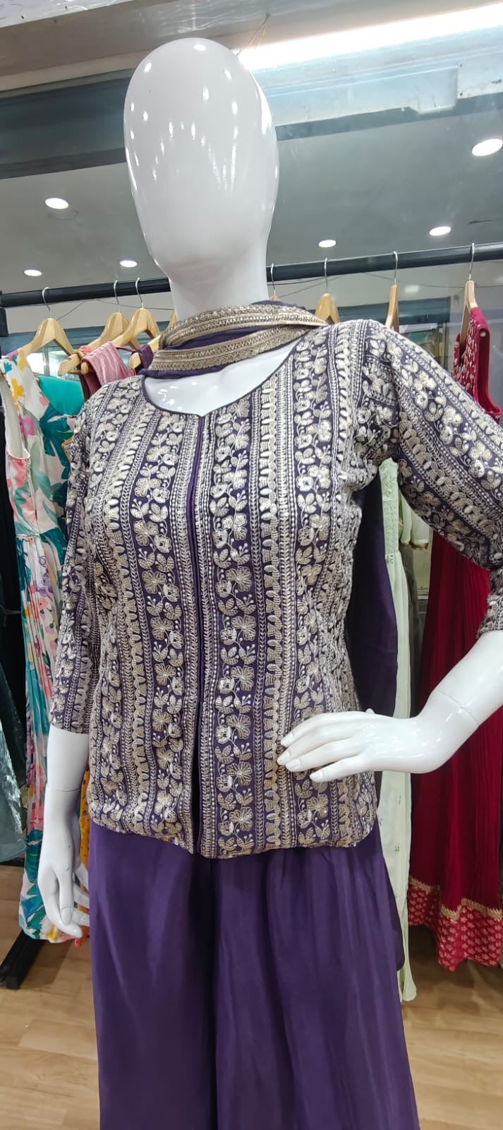 Purple Peplum set
