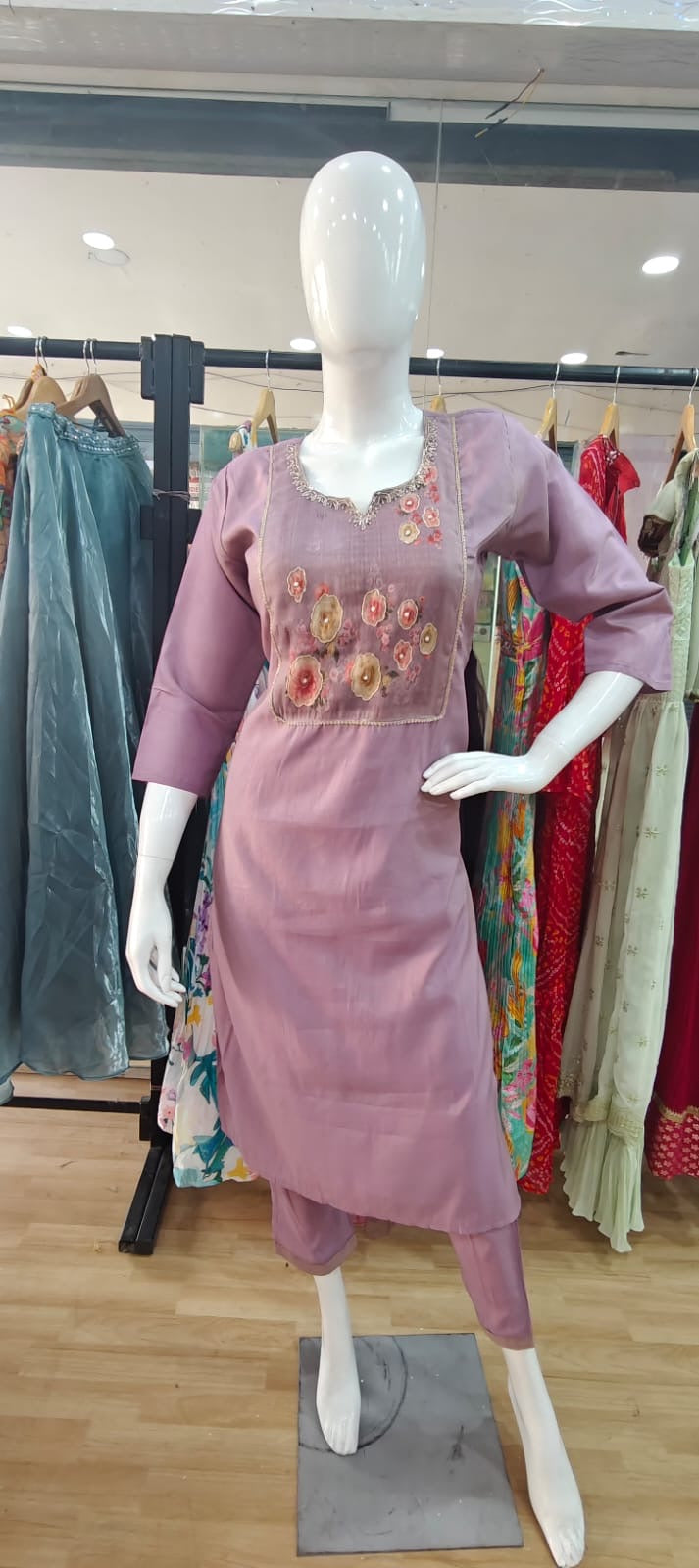 Blush pink suit with stunning dupatta