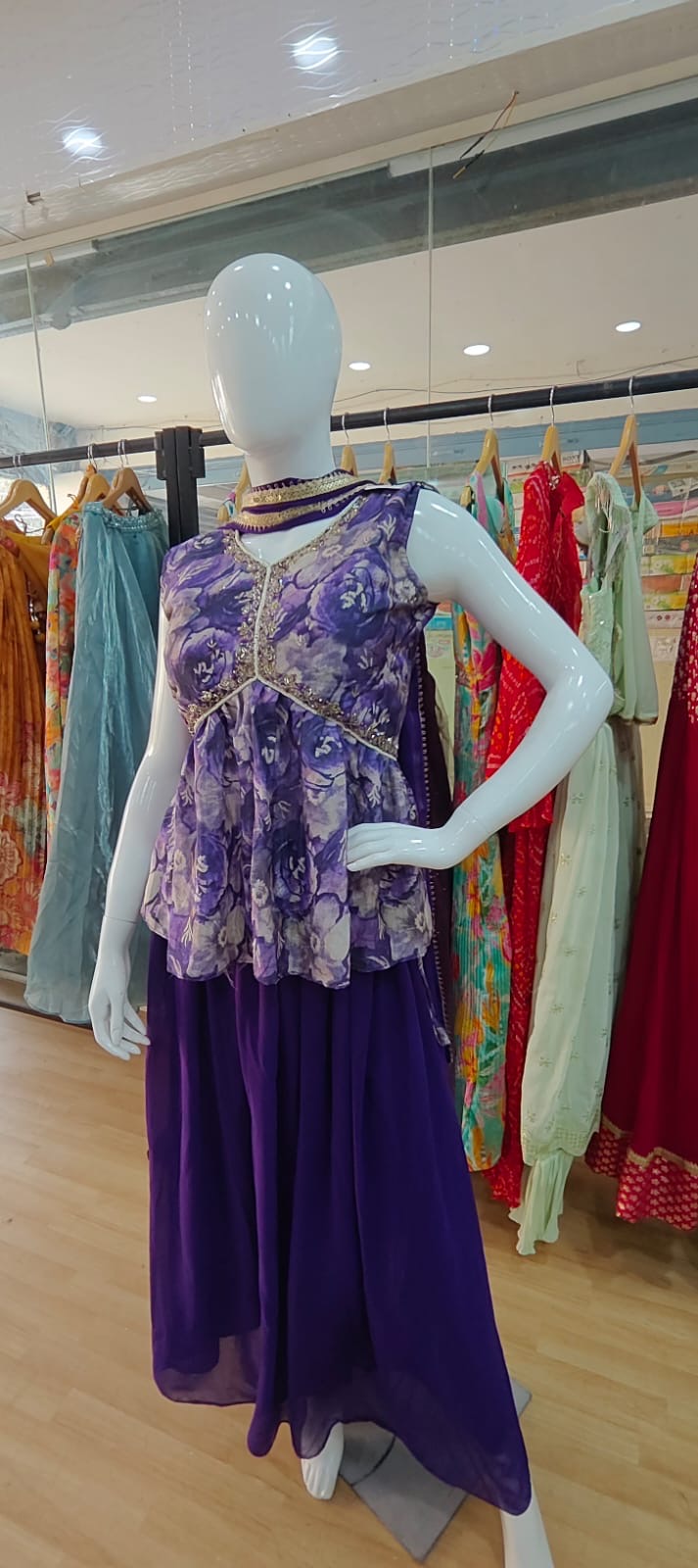 Violet peplum set