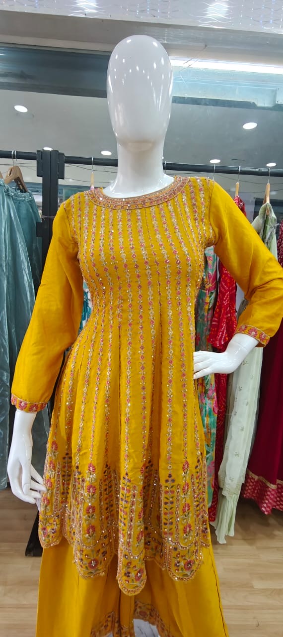 Mustard ethnic co-ord set