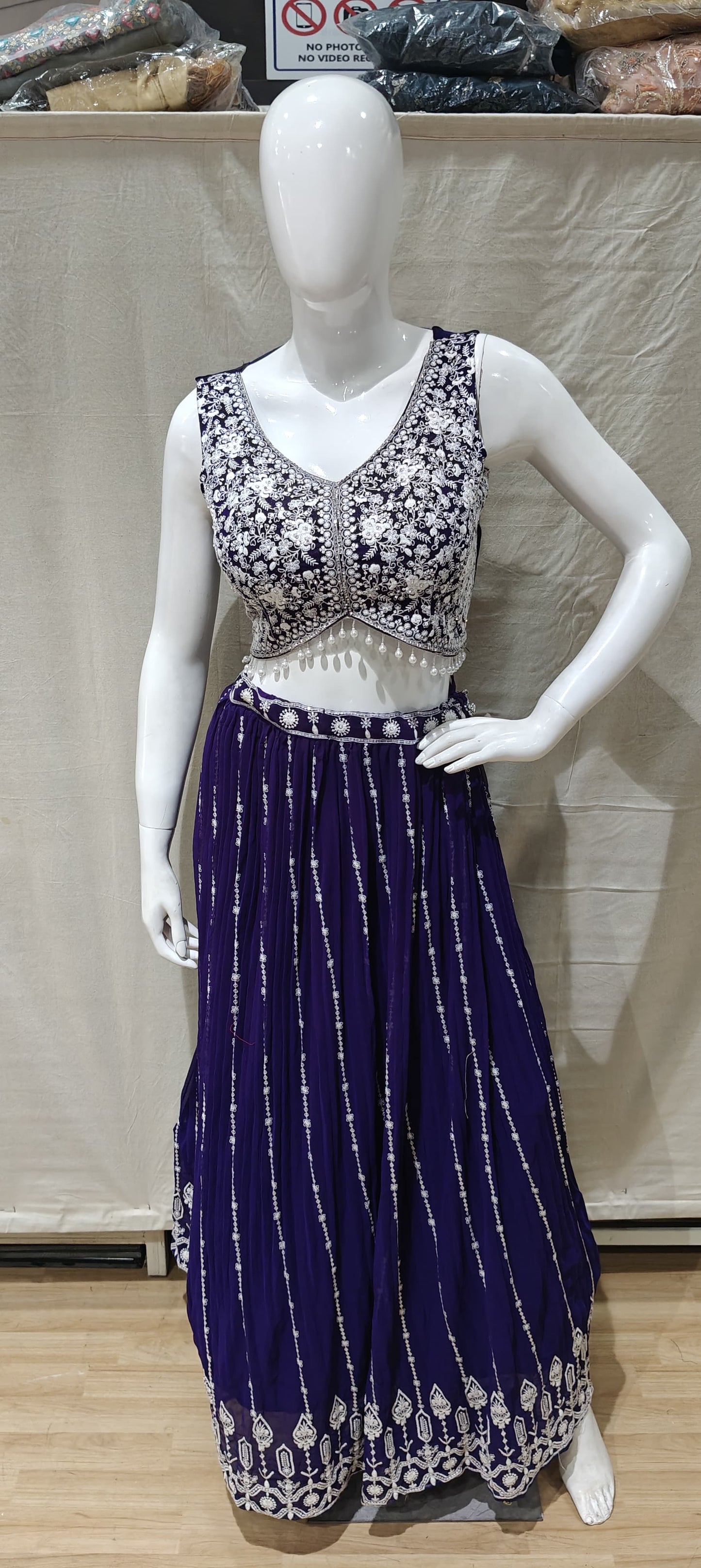 Violet lehenga set