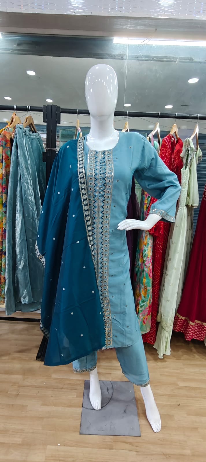 Shades of blue suit