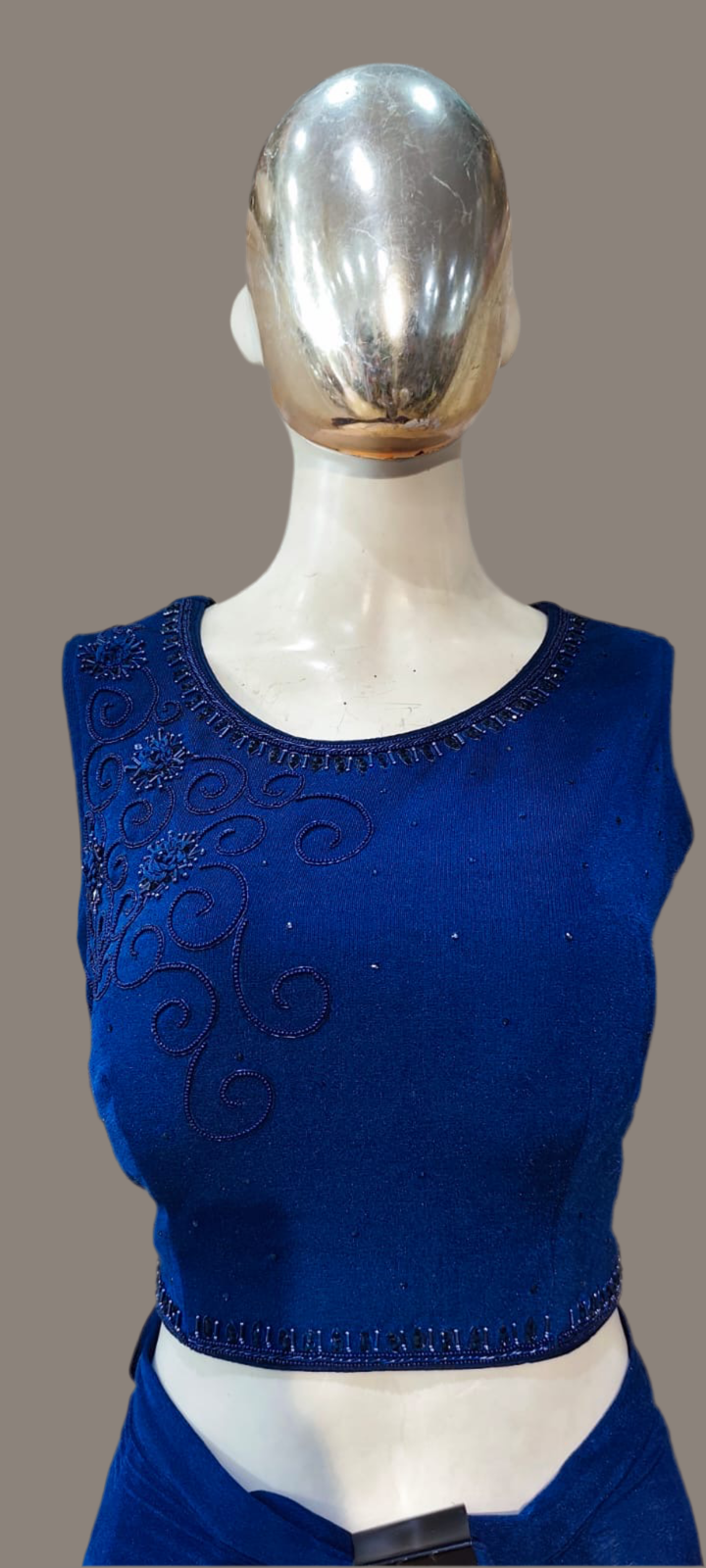 Blue one min saree
