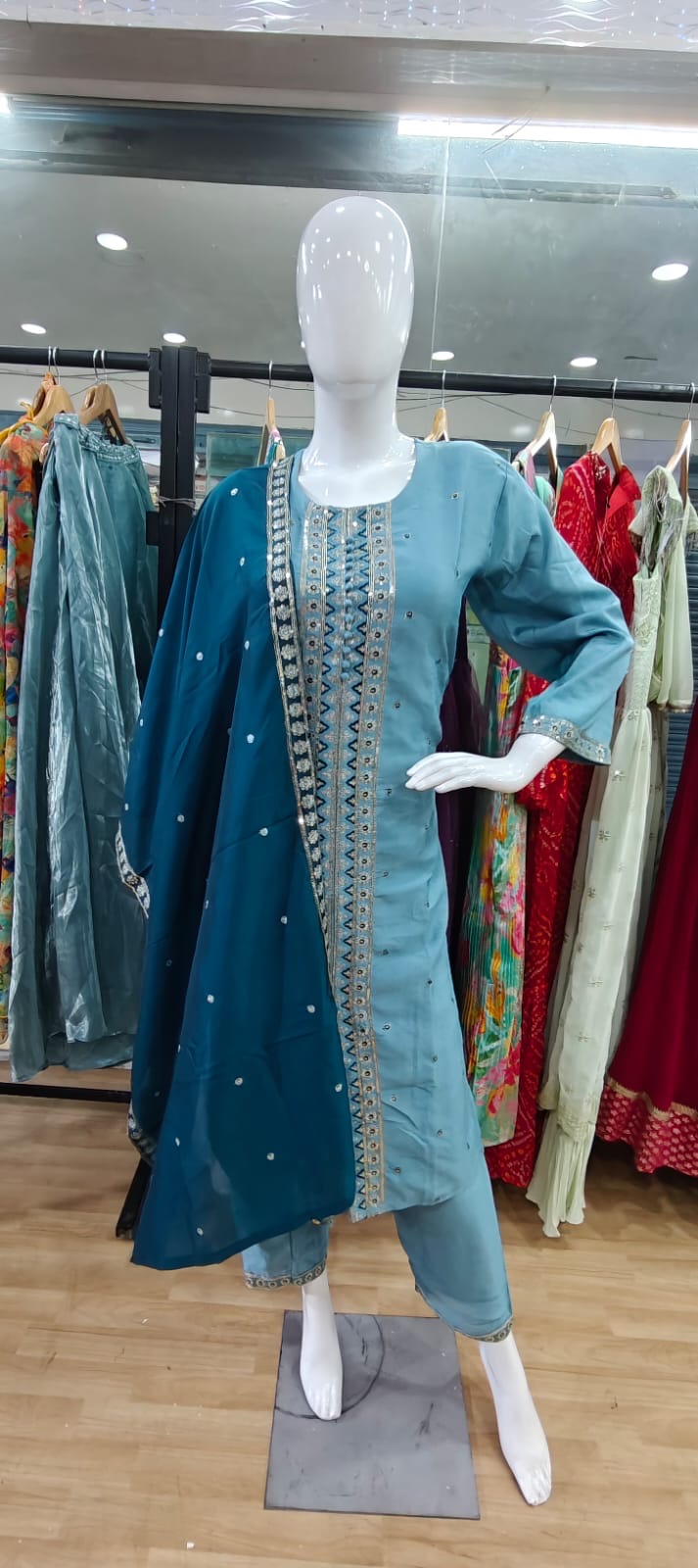 Shades of blue suit