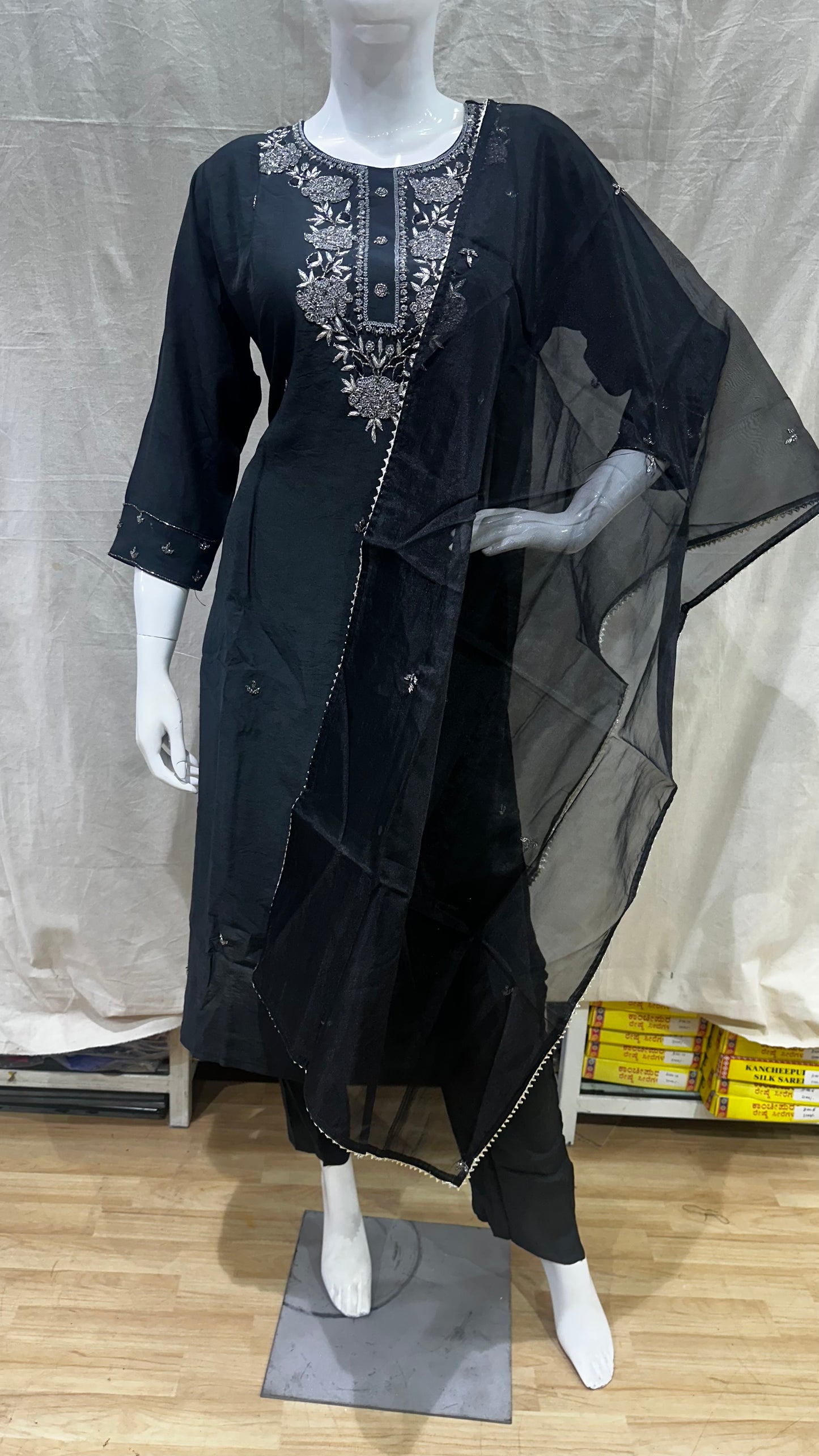 Black plus size salwar suit