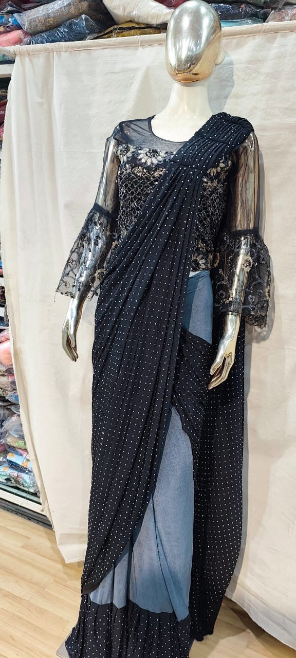 Designer cocktail one min saree