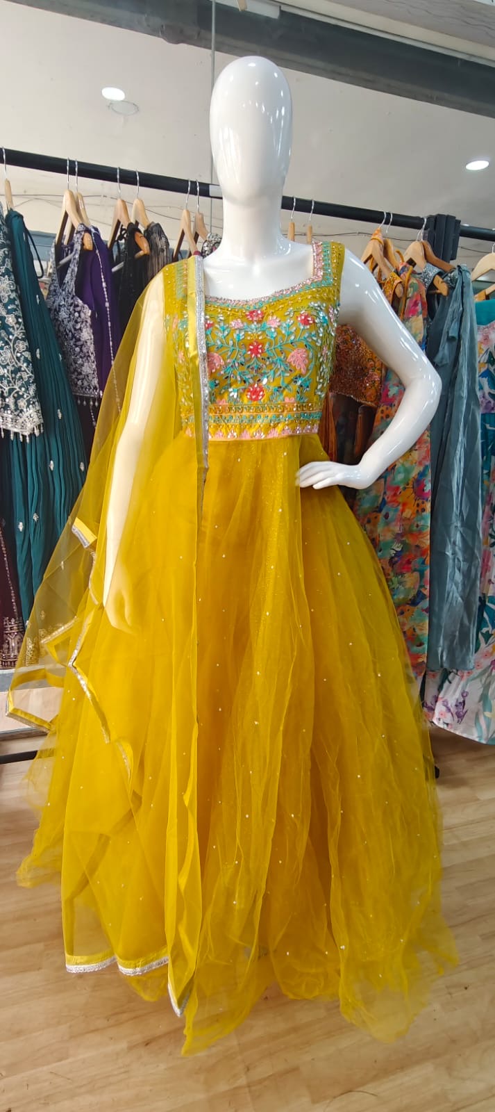 Yellow barbie gown