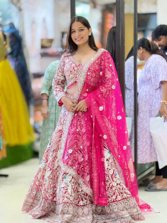 Pink bridal Lehenga