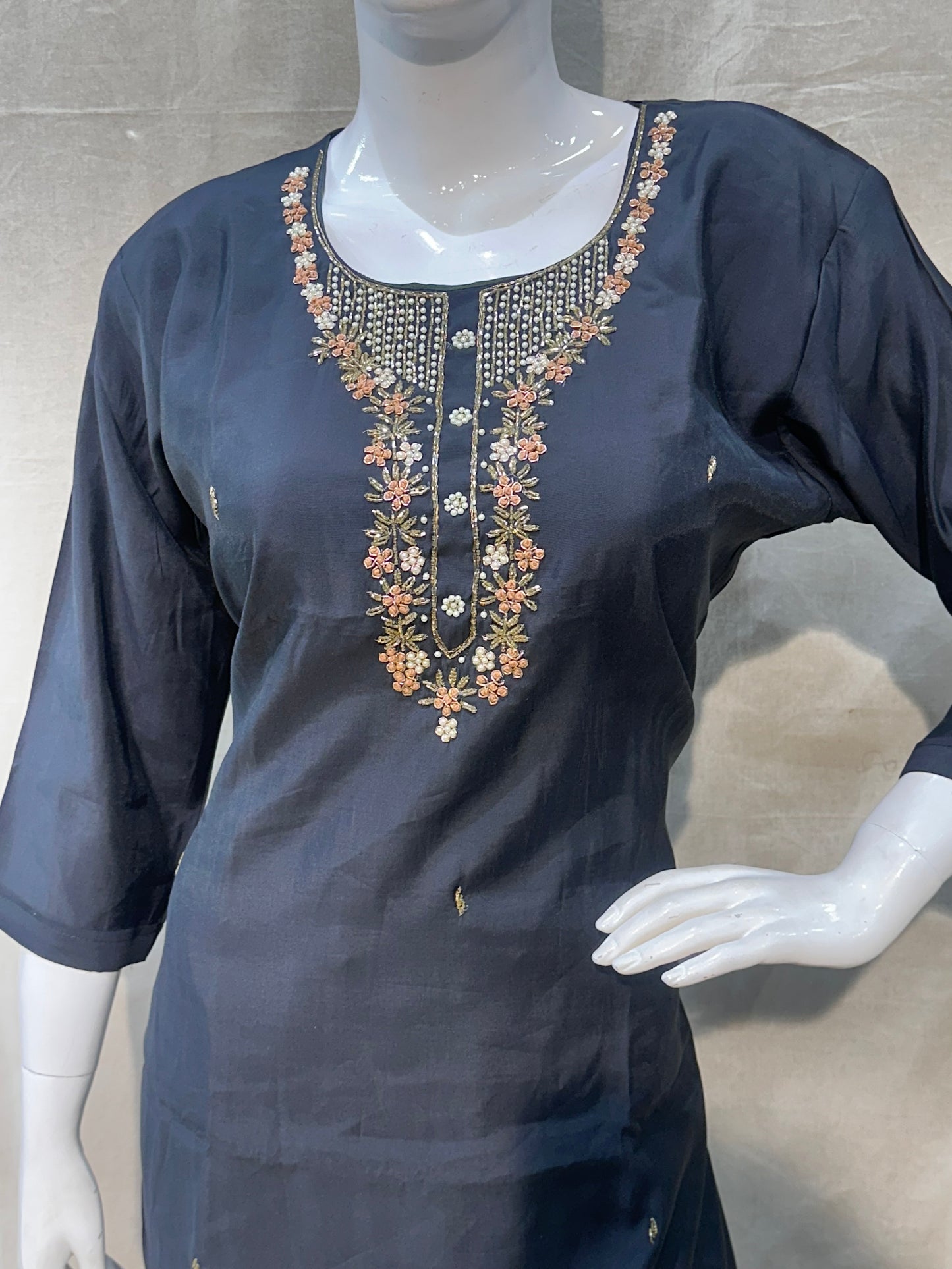 Grey plus size salwar