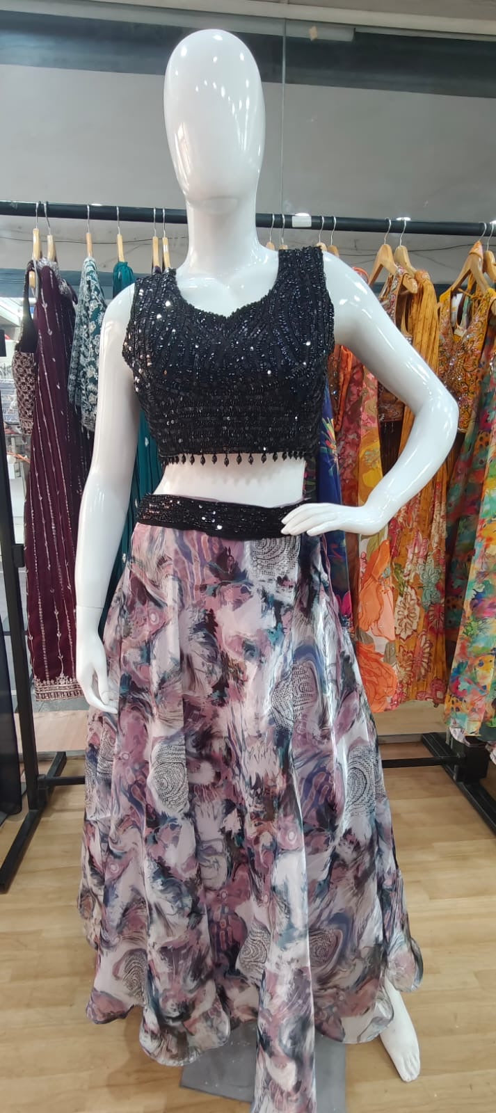 Stunner printed lehenga