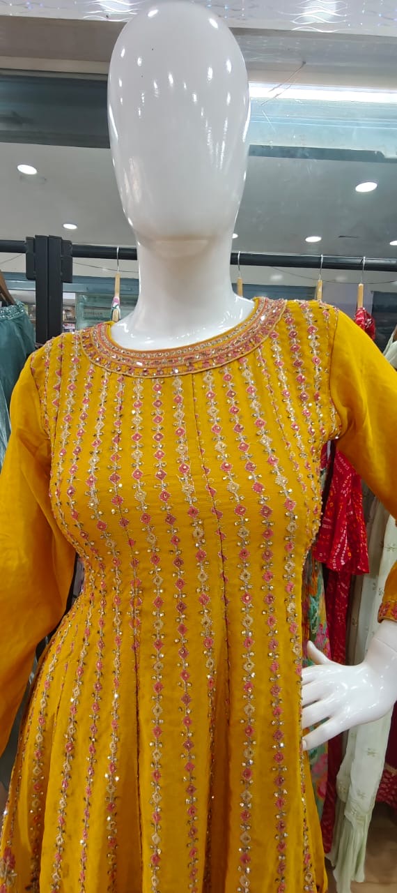 Mustard ethnic co-ord set