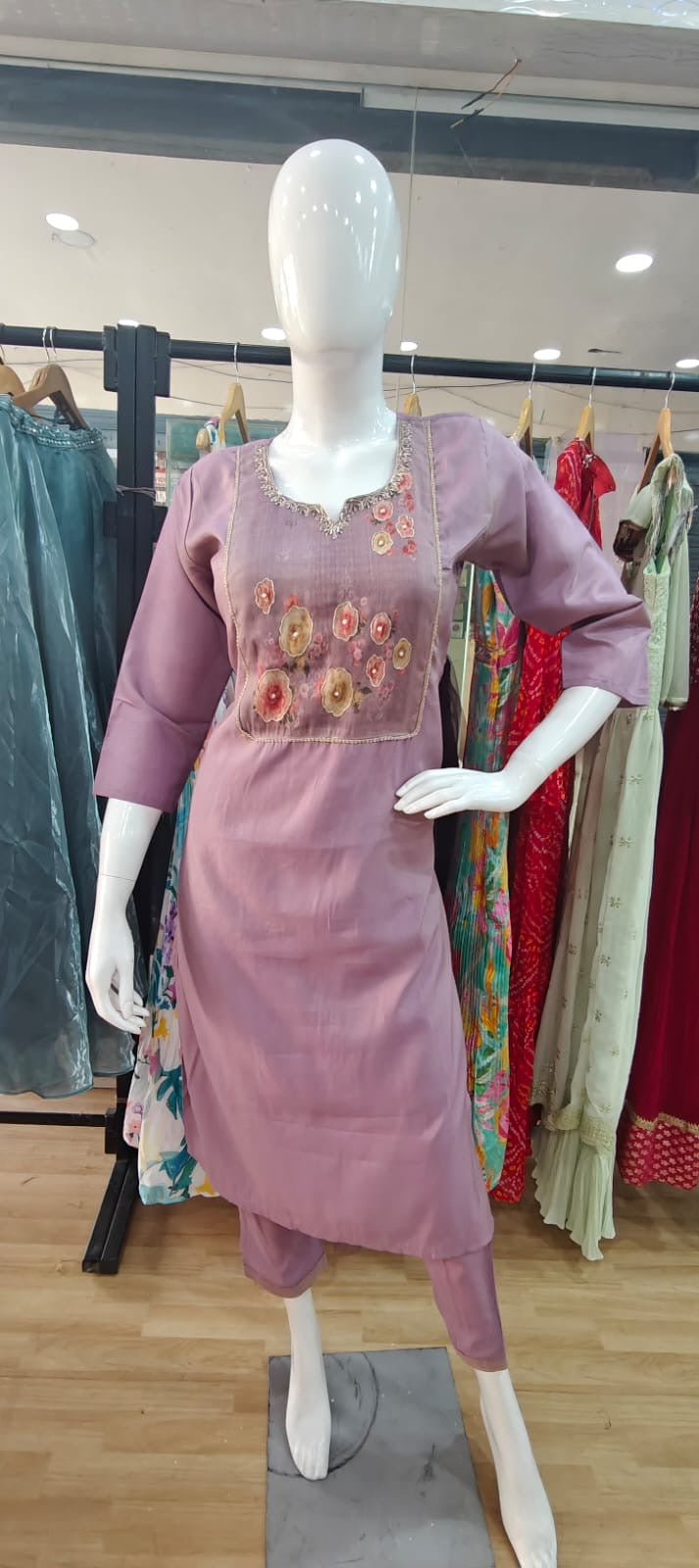 Blush pink suit with stunning dupatta
