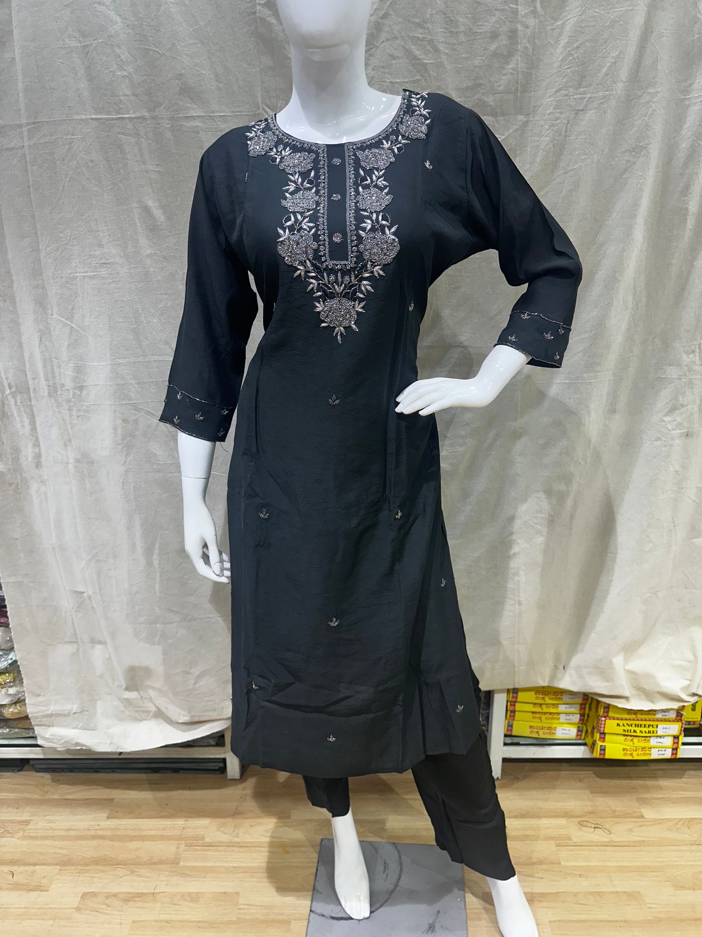 Black plus size salwar suit