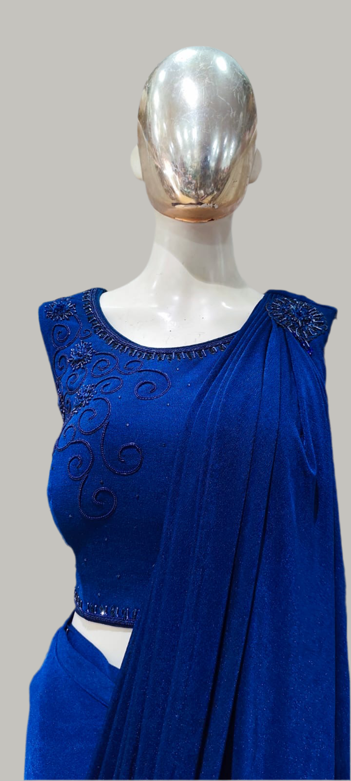 Blue one min saree