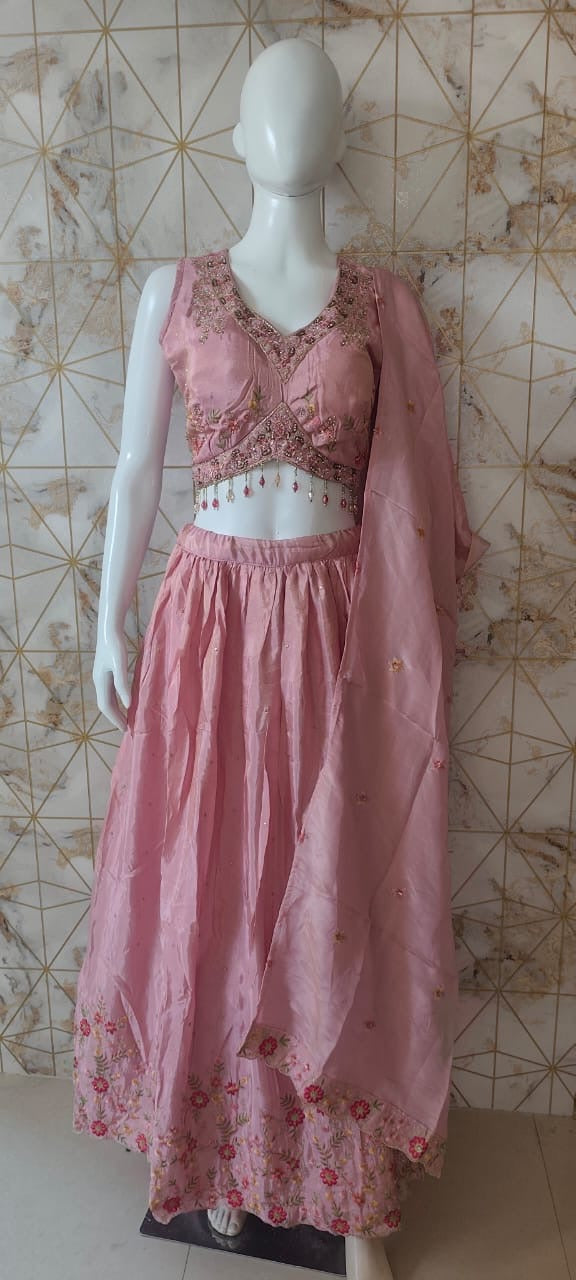 Pink lehenga classy