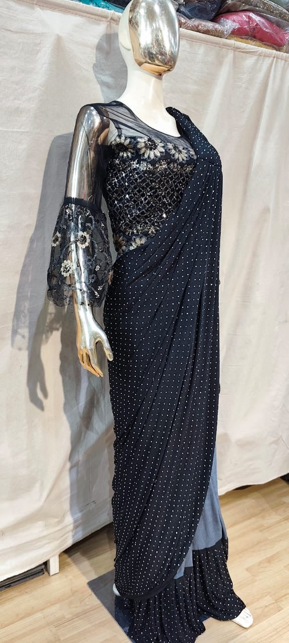 Designer cocktail one min saree