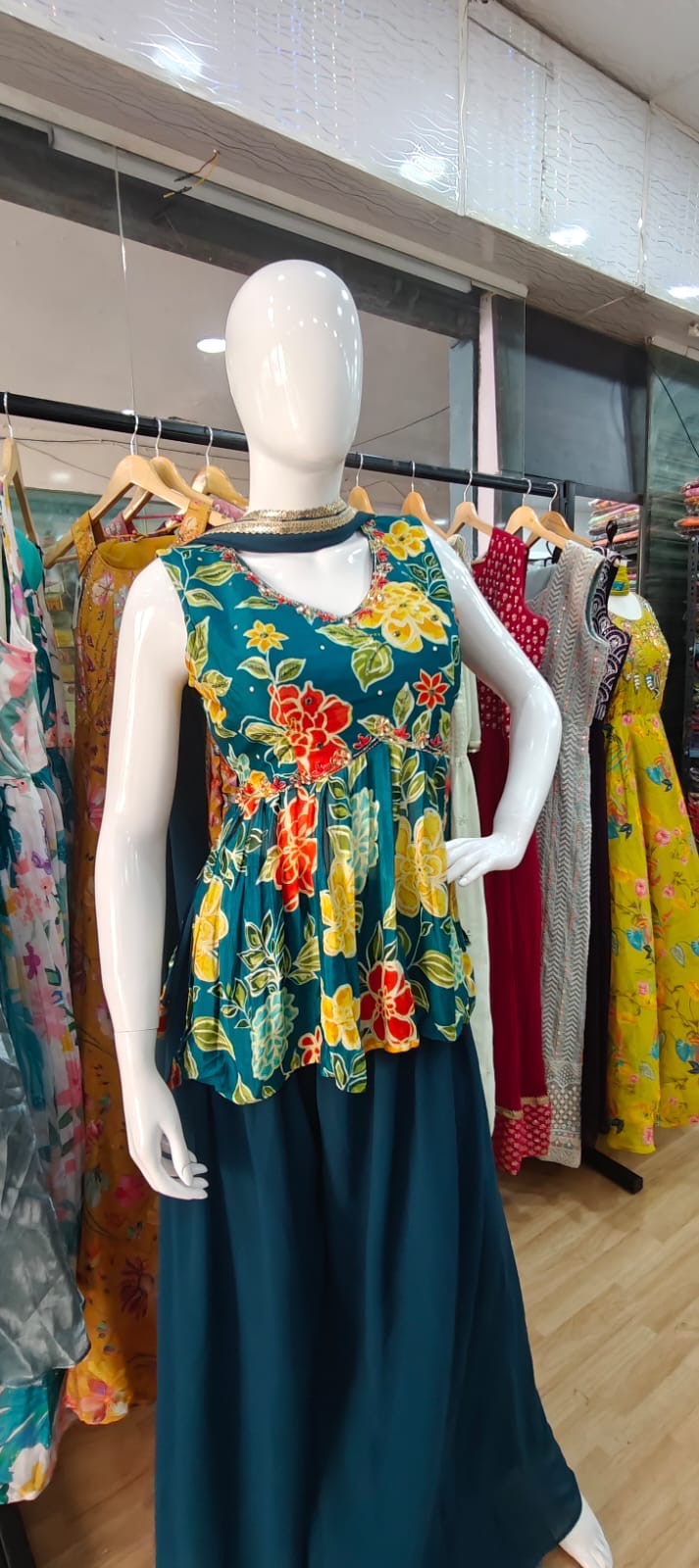 Floral peplum set