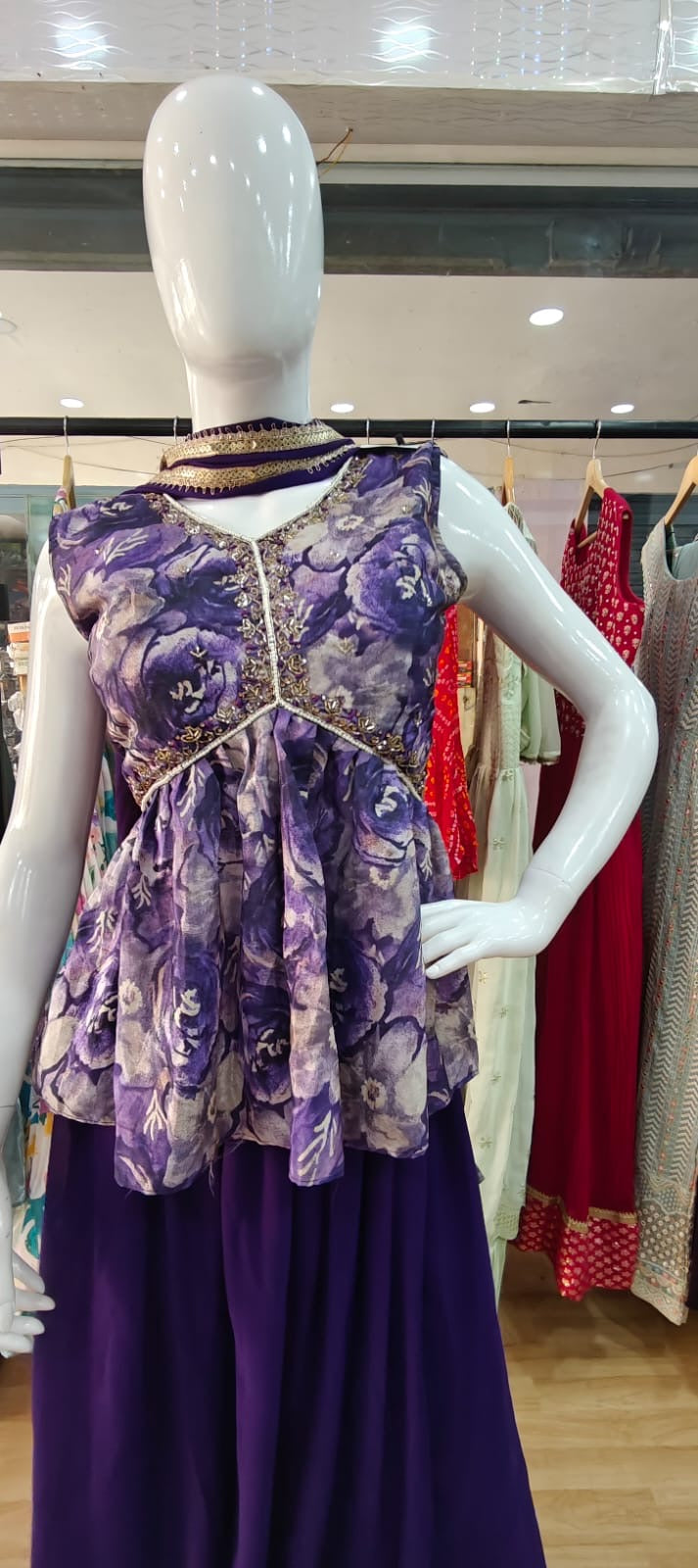 Violet peplum set