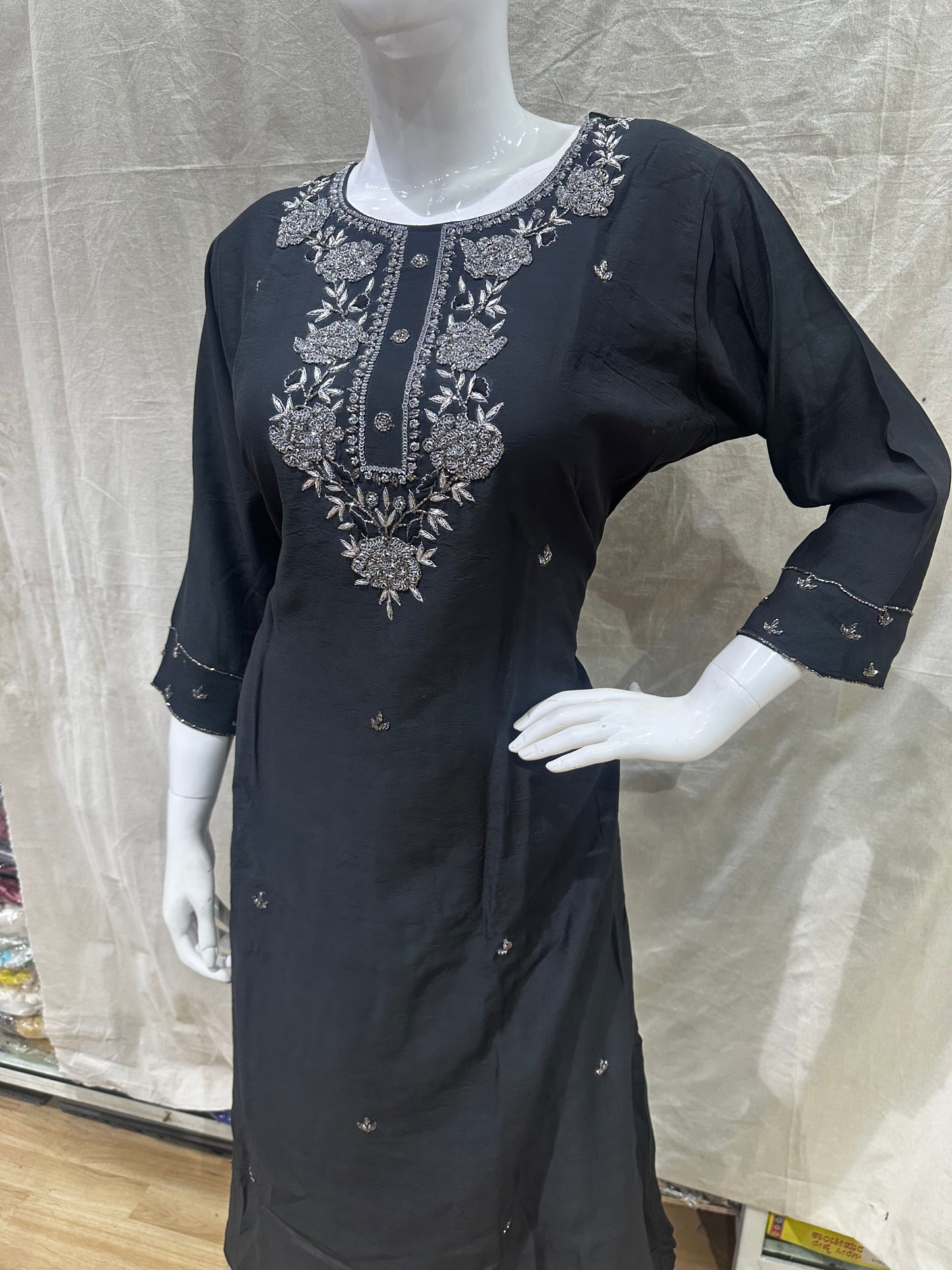 Black plus size salwar suit