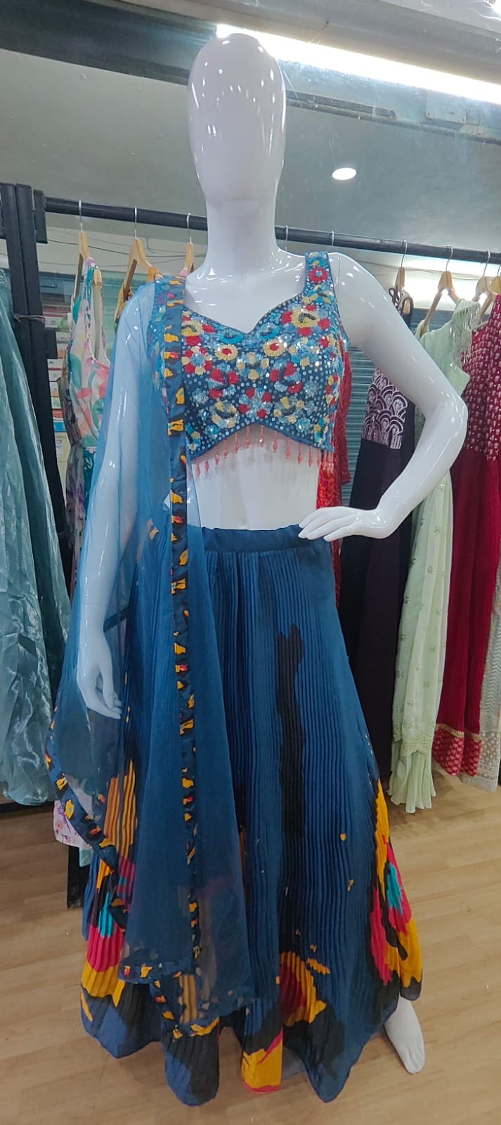 Blue Designer Lehenga