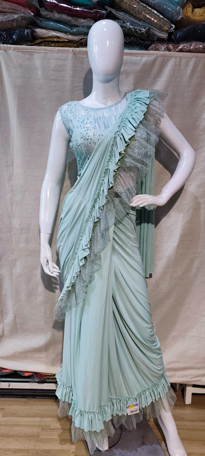 Blue ready to wear sarees