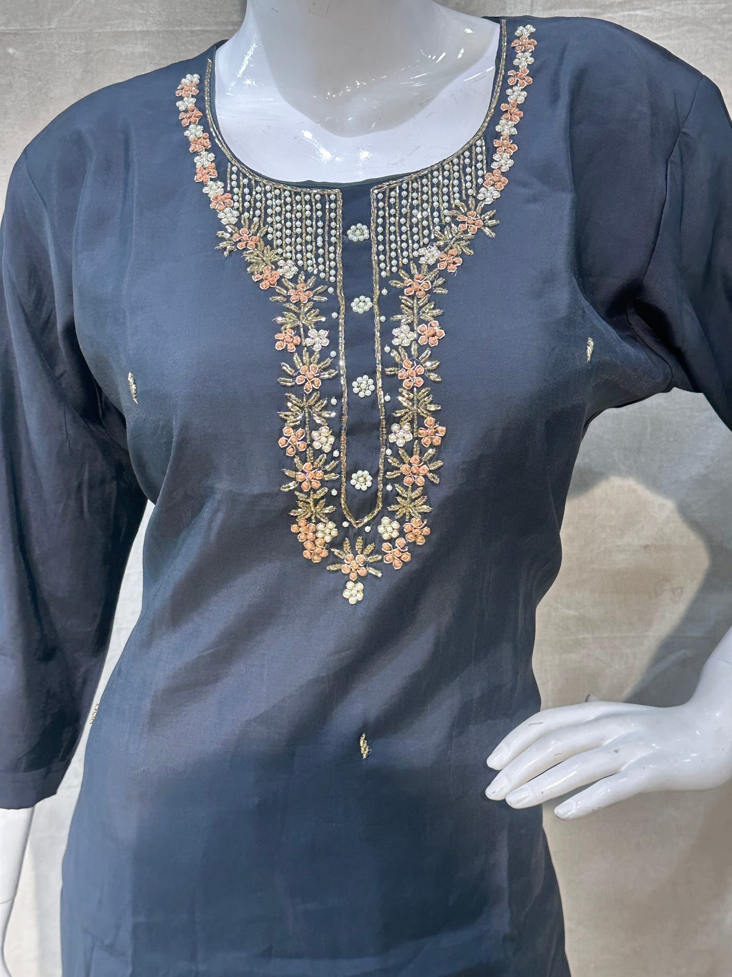 Grey plus size salwar