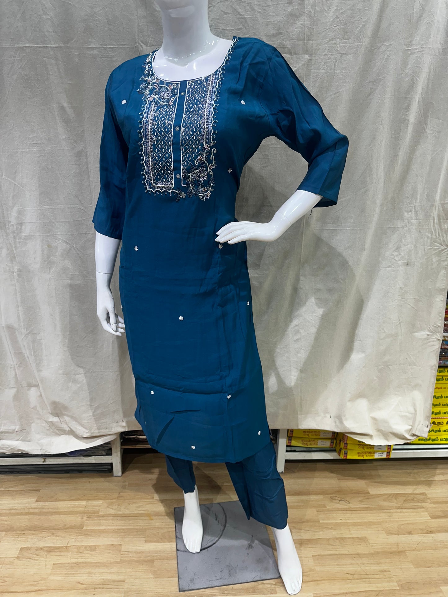 Blue plus size salwar