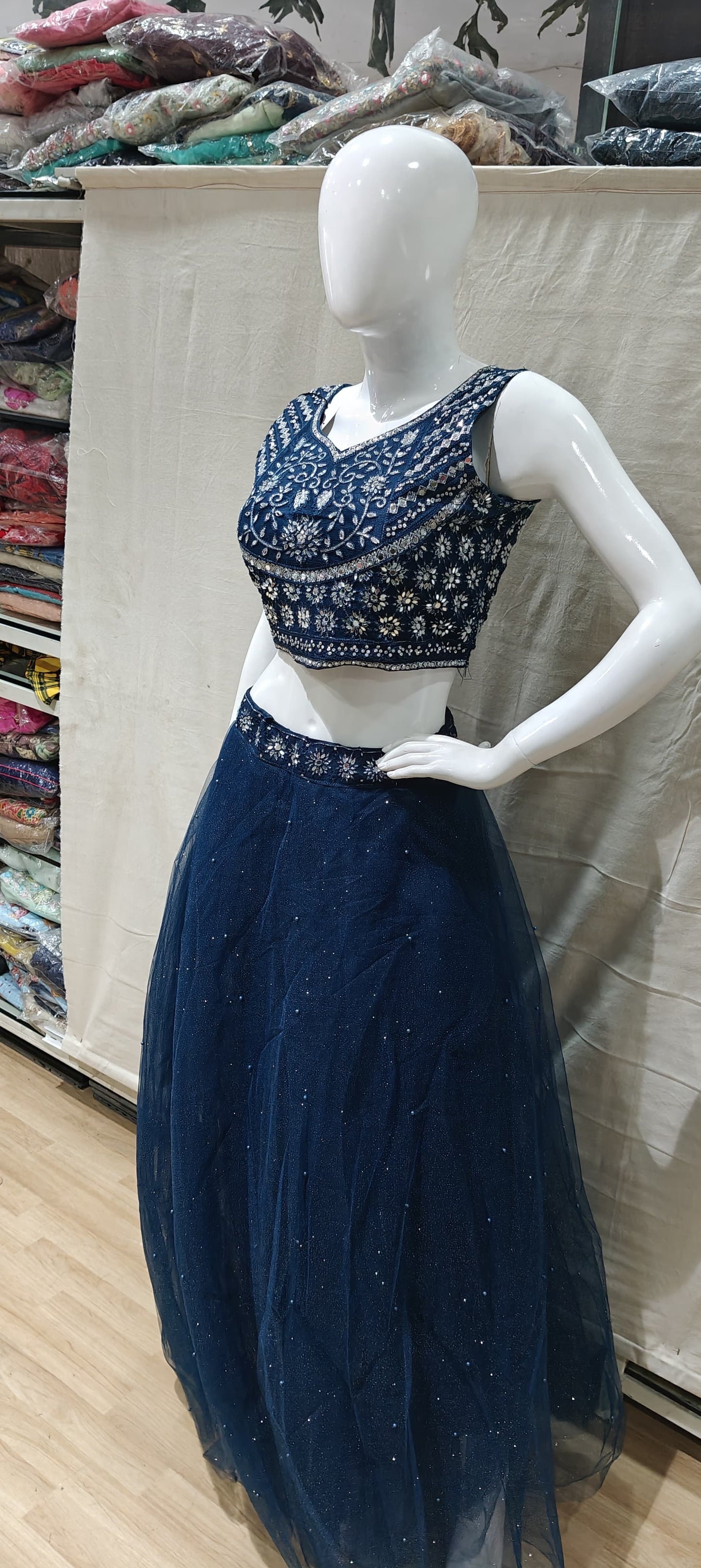 Blue lehenga