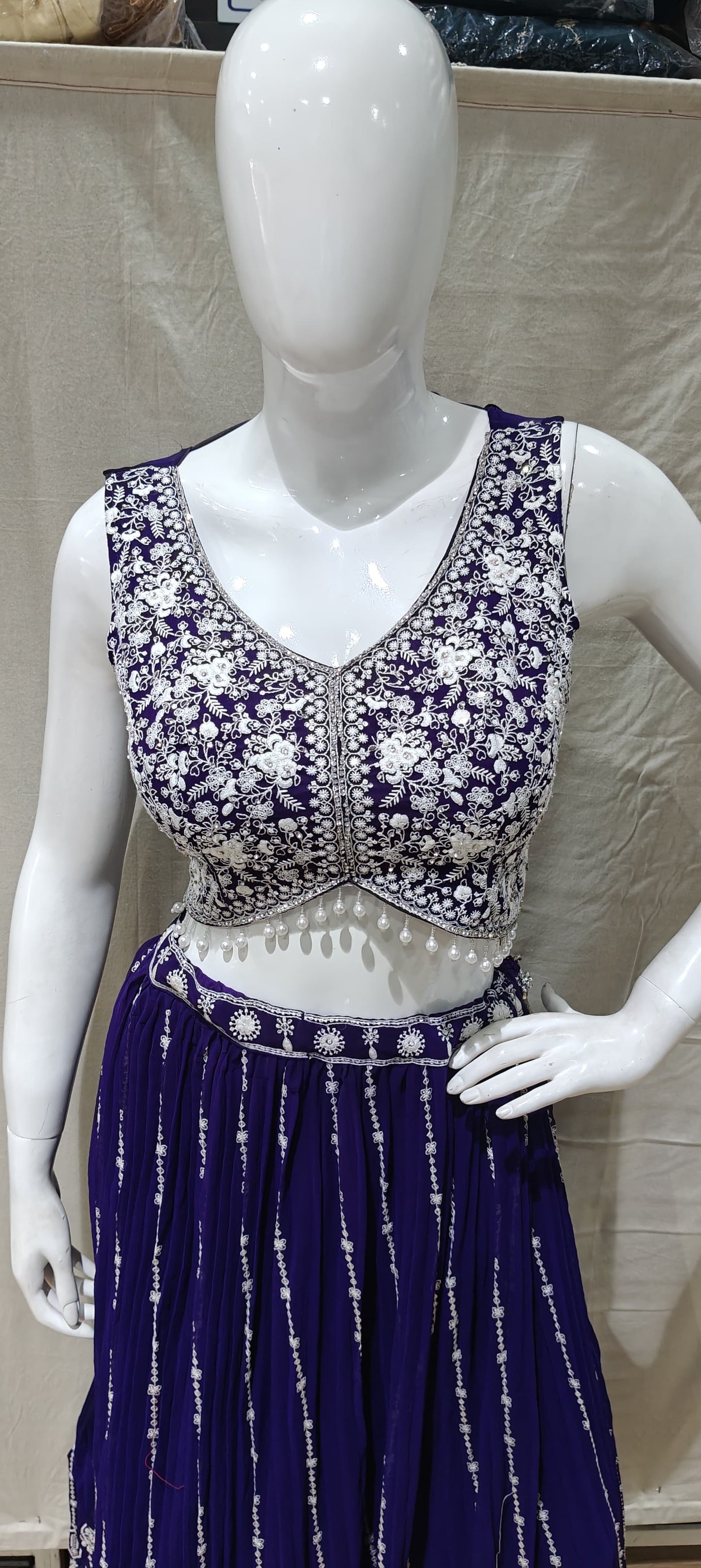 Violet lehenga set