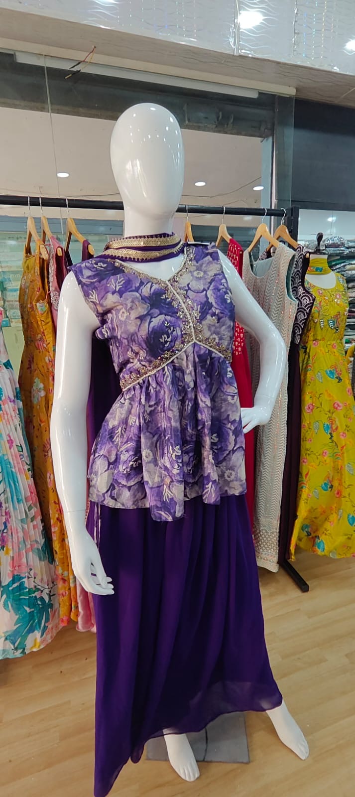 Violet peplum set