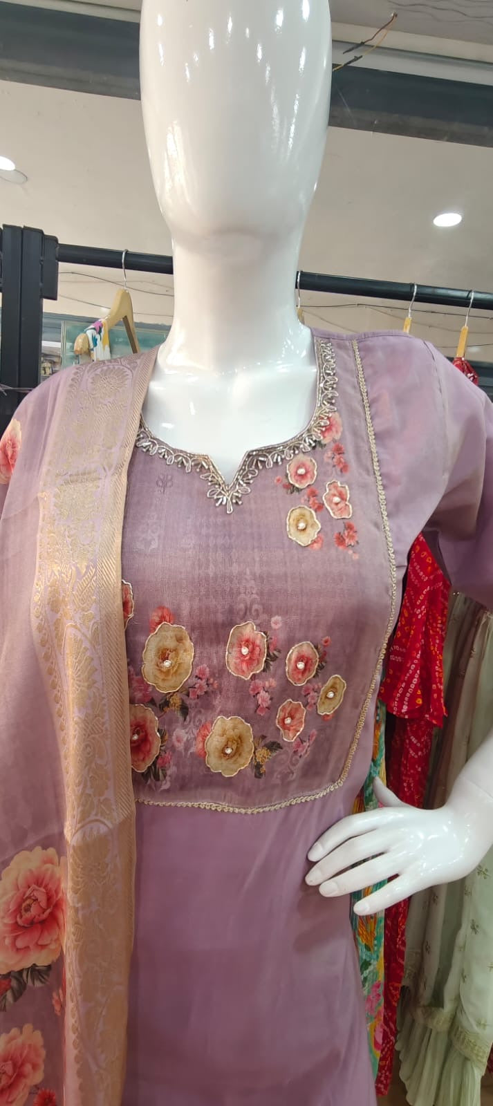 Blush pink suit with stunning dupatta