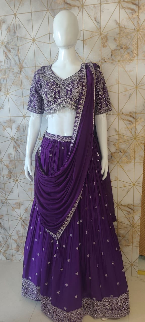 Purple lehenga