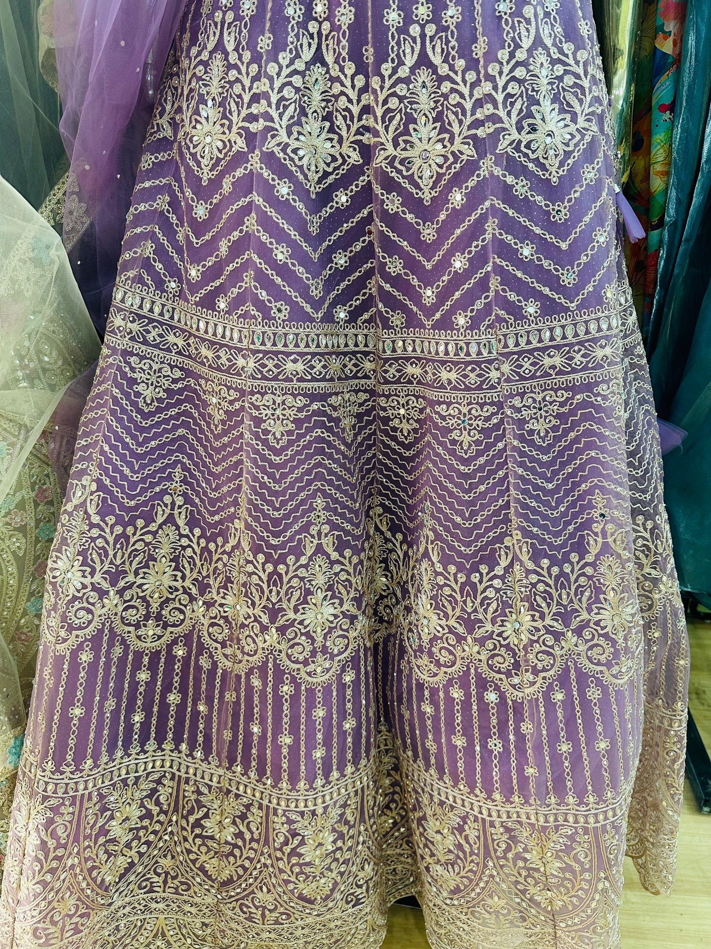 Designer lavender lehenga