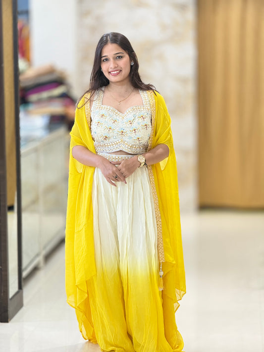 Yellow jacket indo western