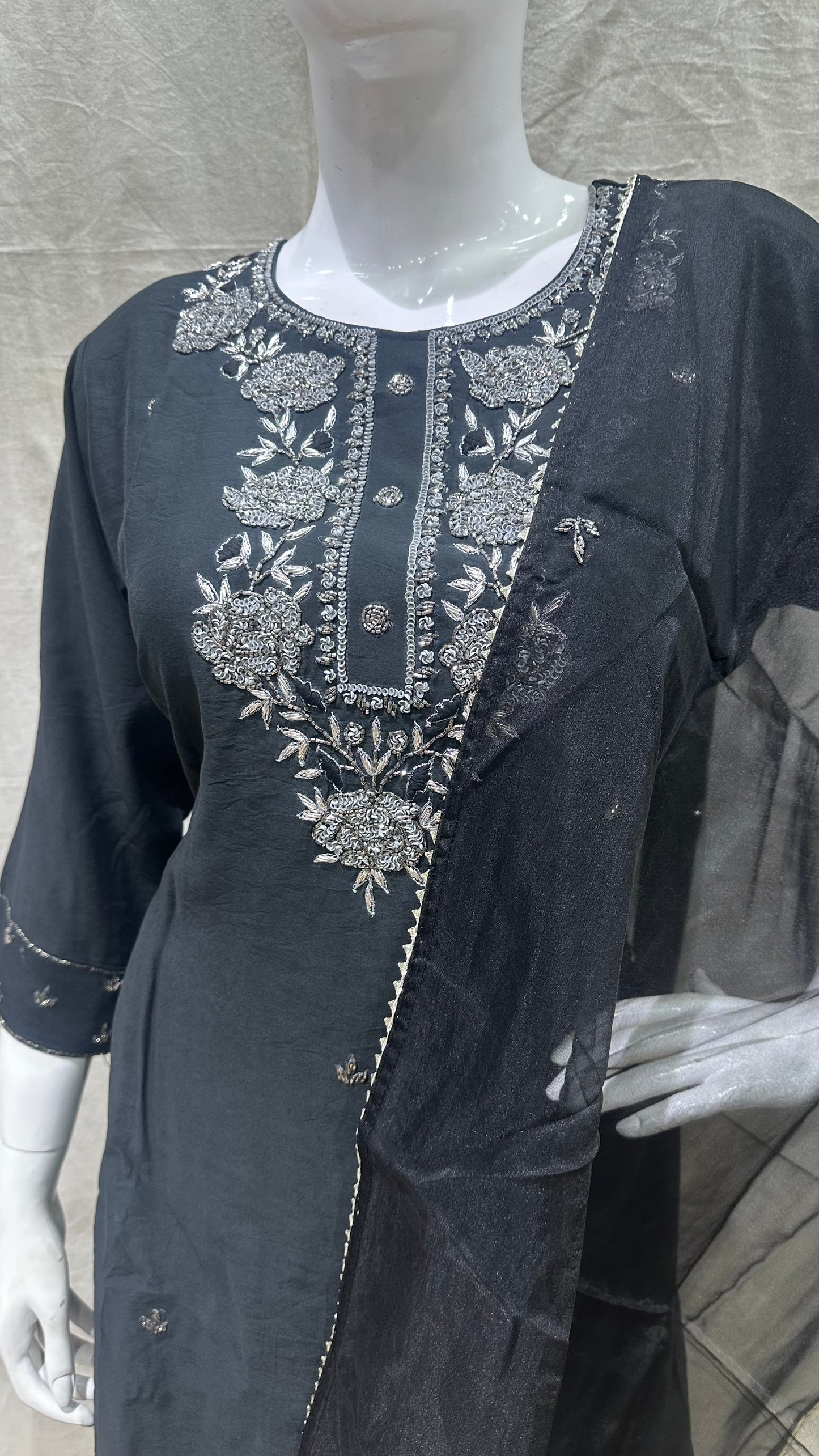 Black plus size salwar suit