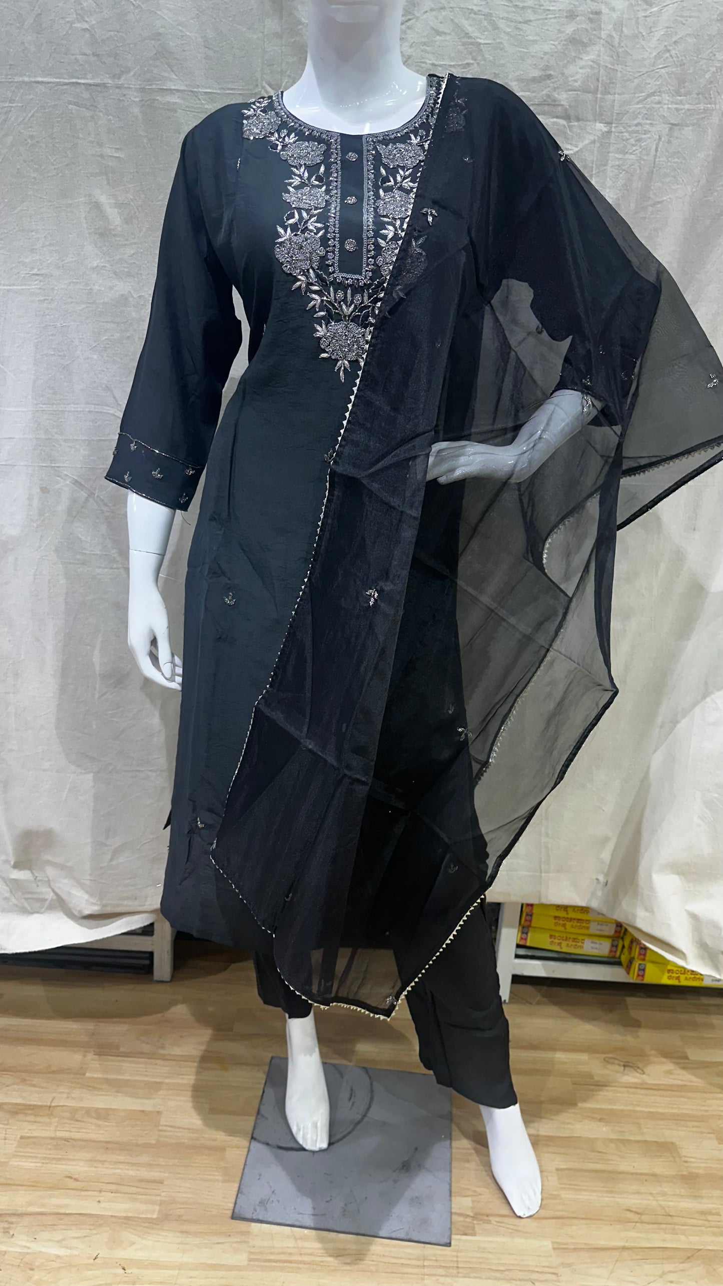 Black plus size salwar suit