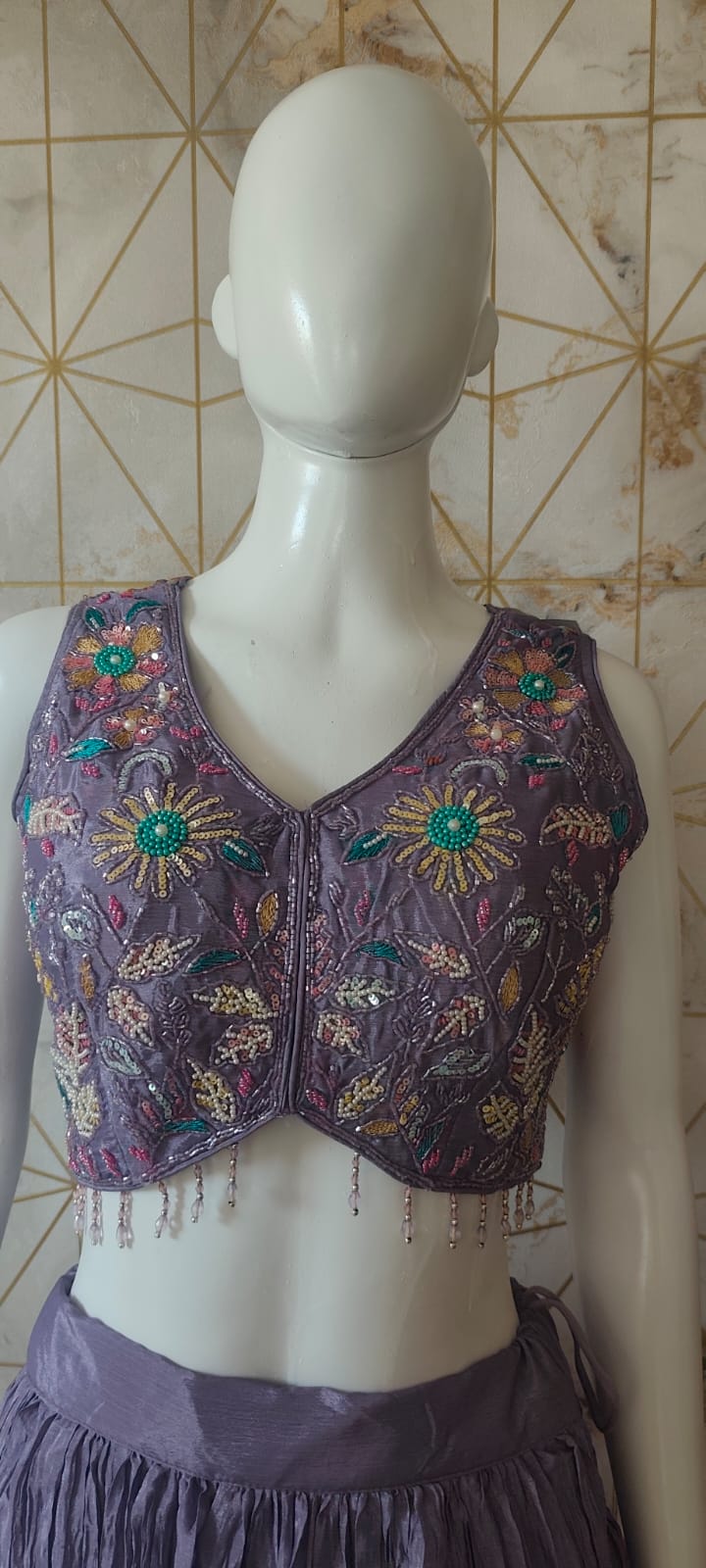 Elegant Lavender lehenga