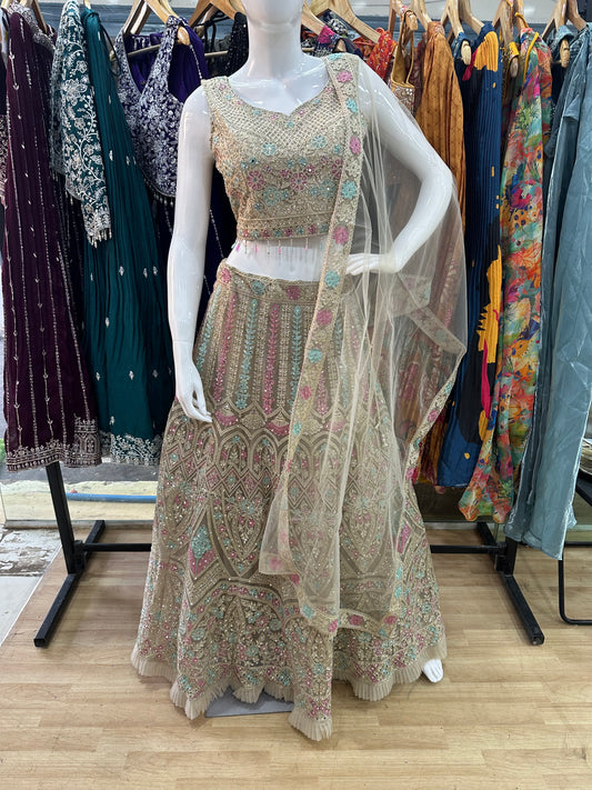 Designer Net Lehenga