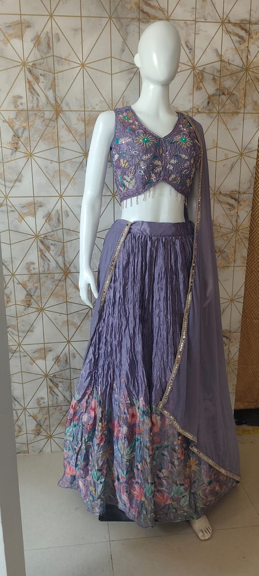 Elegant Lavender lehenga