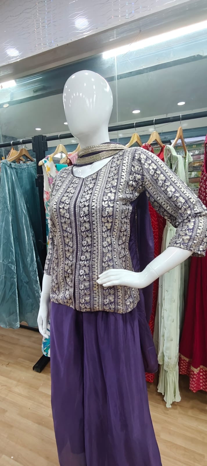Purple Peplum set