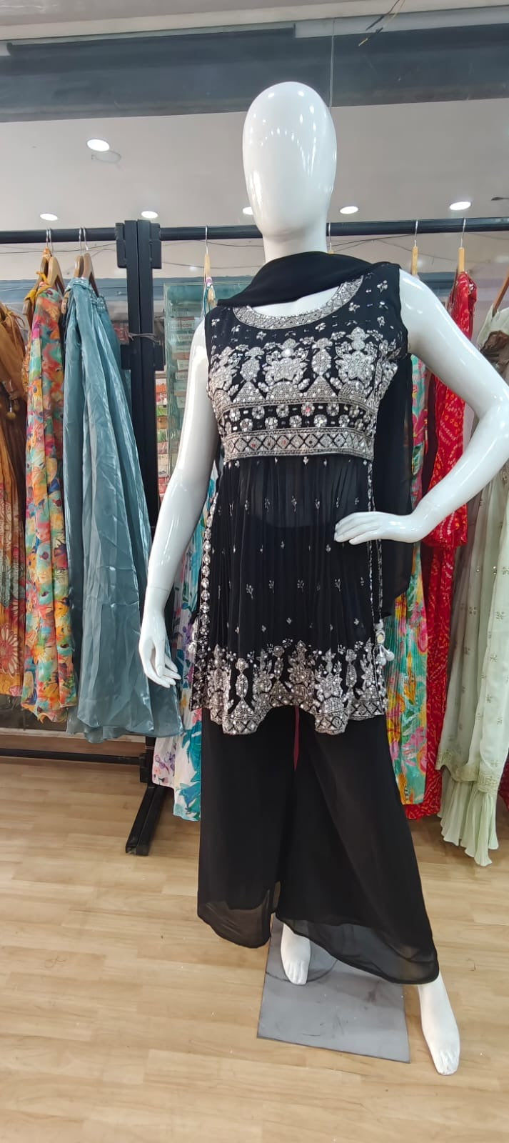 Black sharara set