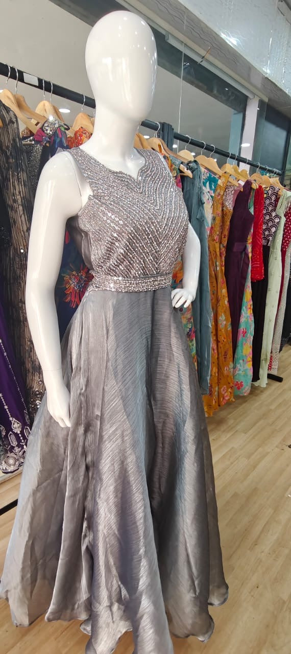Dazzling Grey Gown