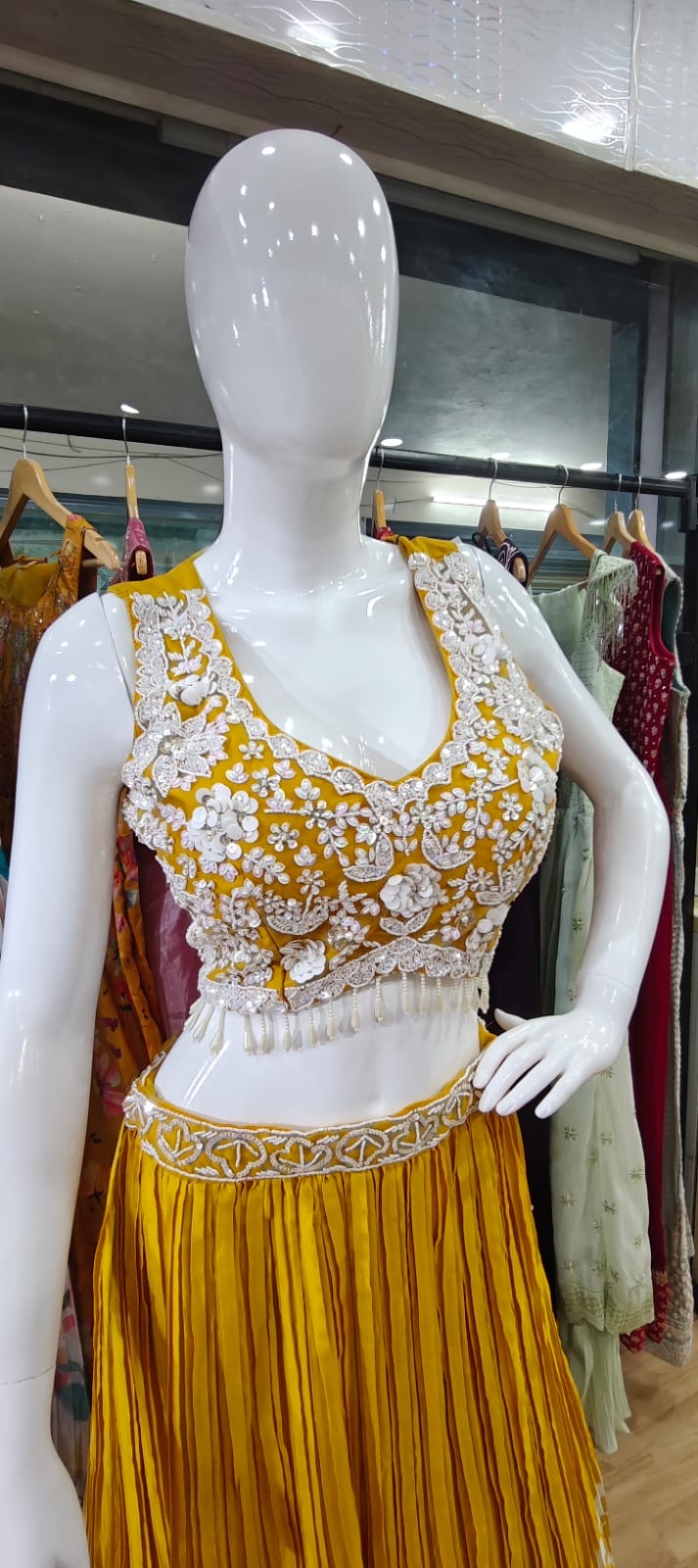 Yellow Floral Lehenga