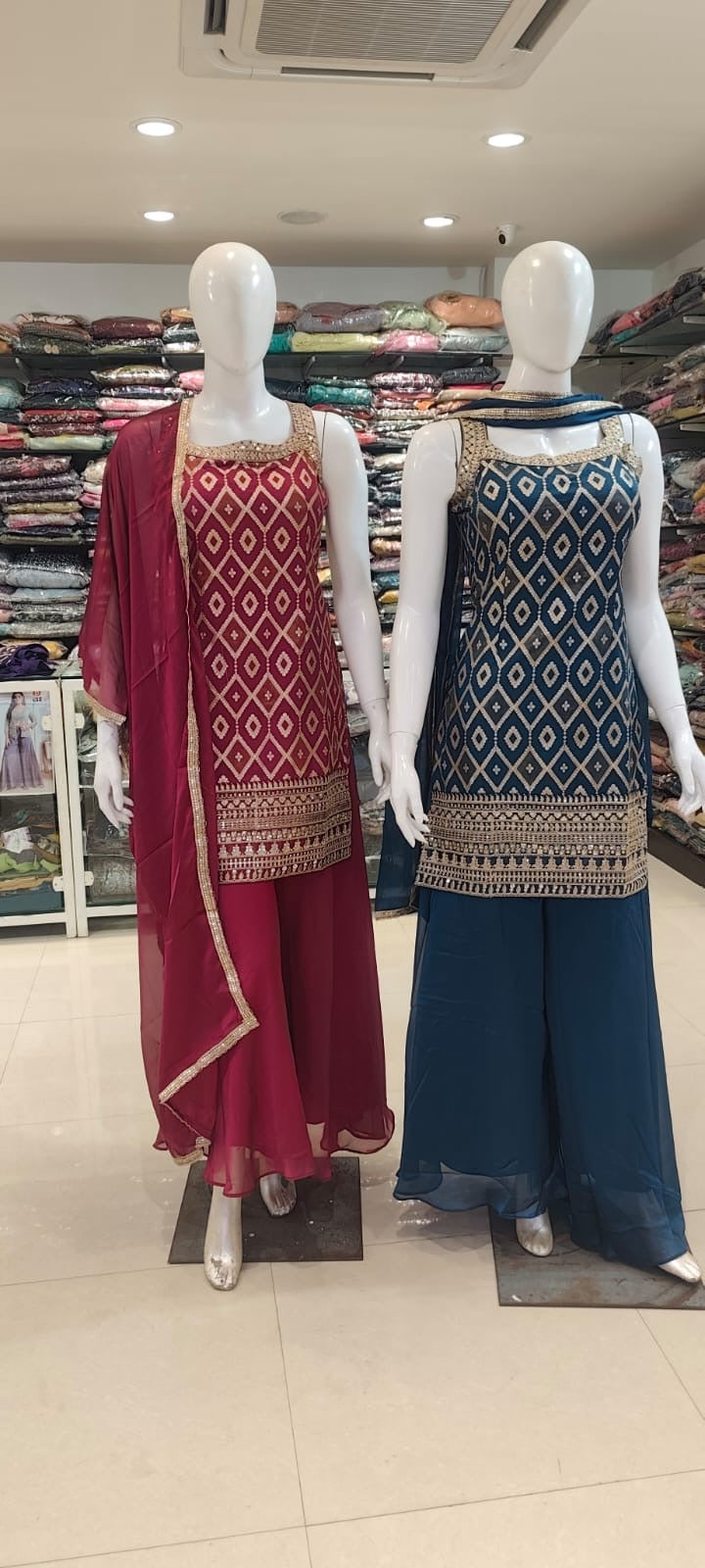 Palazzo with banarasi kurta