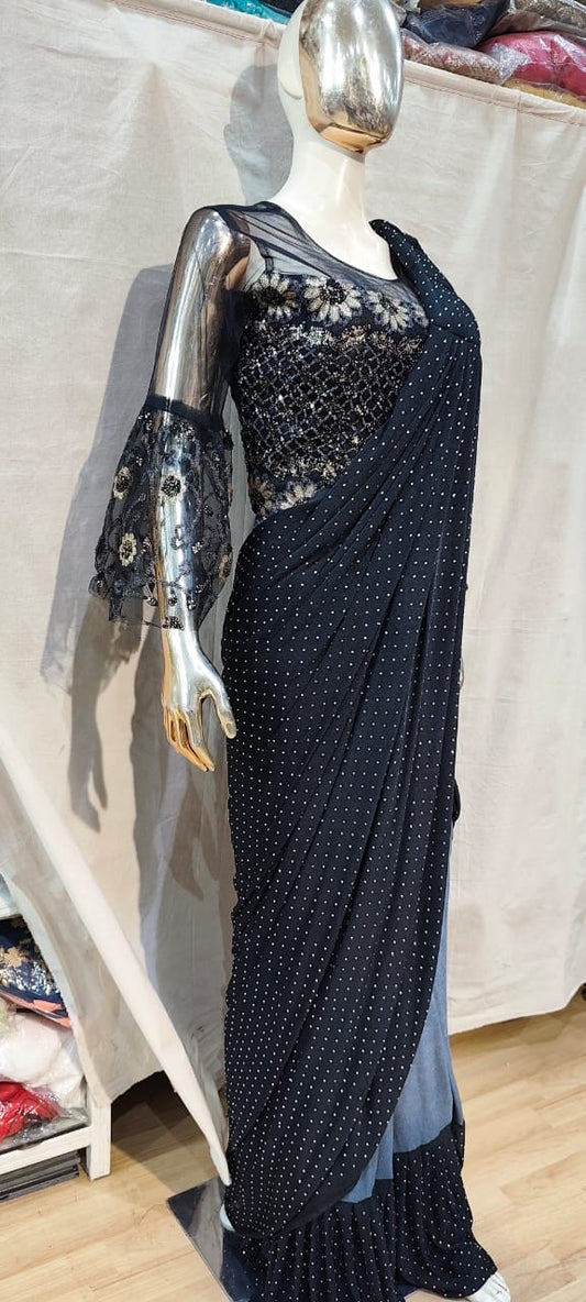 Designer cocktail one min saree