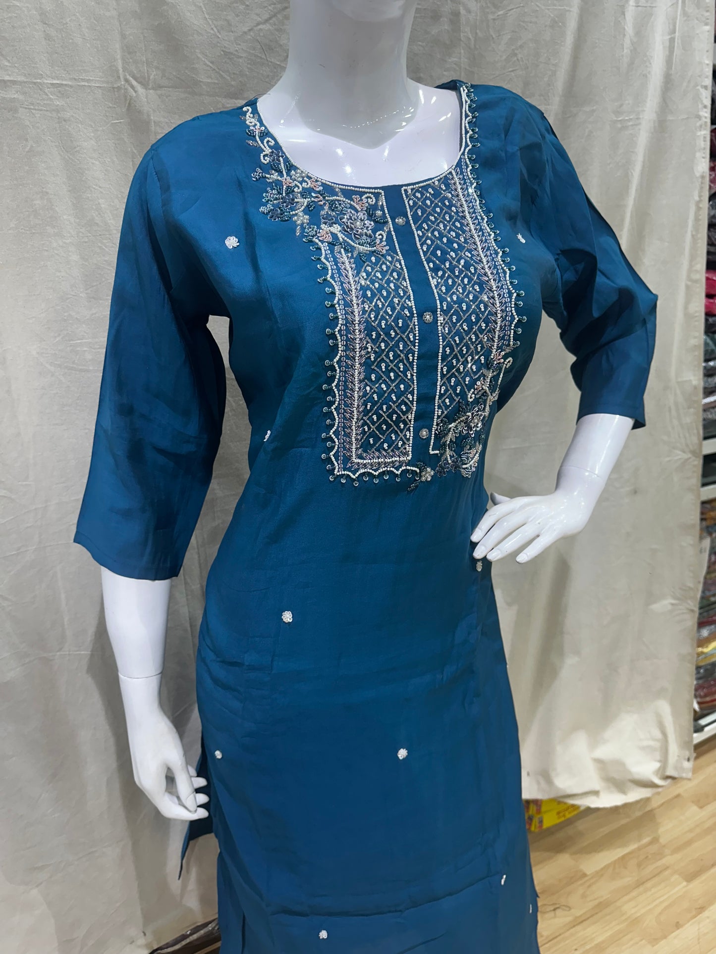 Blue plus size salwar