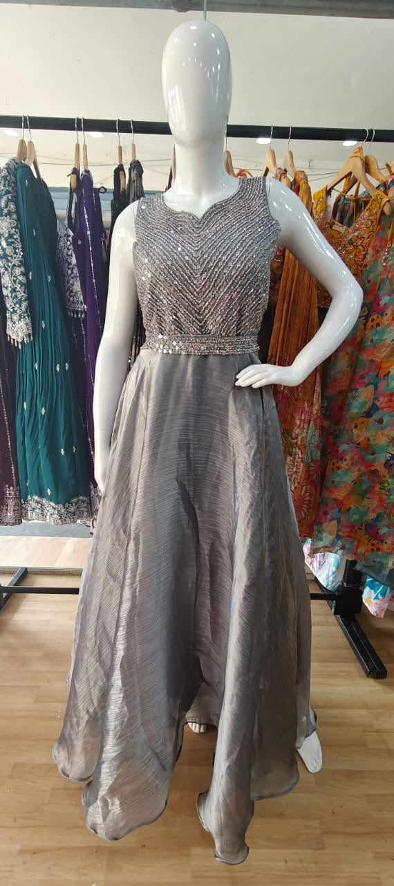 Dazzling Grey Gown