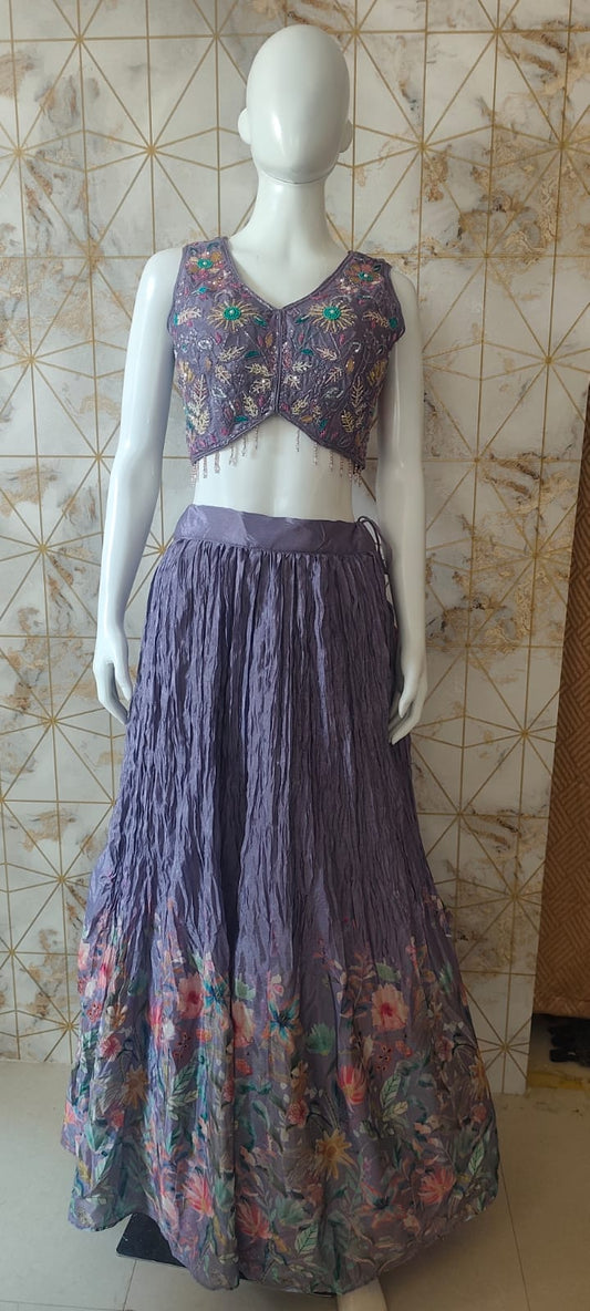 Elegant Lavender lehenga