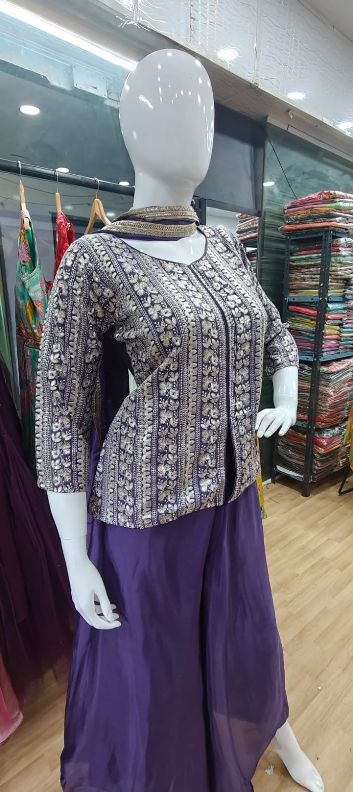 Purple Peplum set