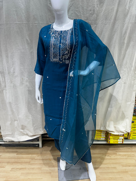Blue plus size salwar